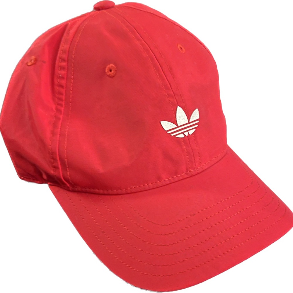 Rare Nylon Red Adidas strap back cap